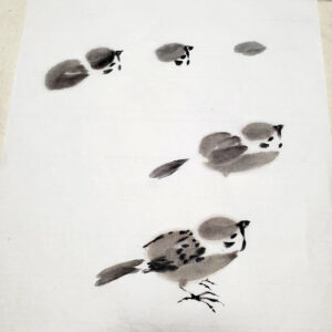 【水墨画】初心者でも描ける雀の描き方／パーツごとに描いてみる | 水墨画ナビ｜気軽に始めたい楽しみたい水墨画初心者の為のブログ